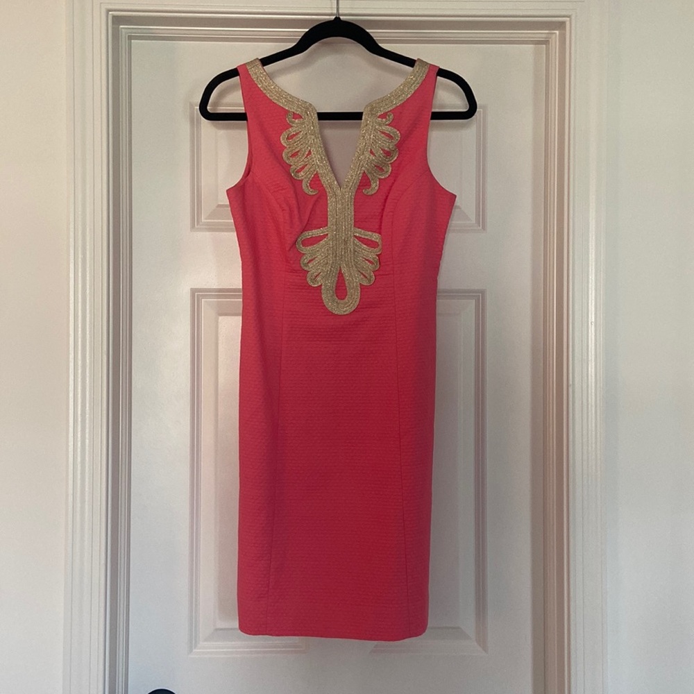 Coral pink Lilly shift